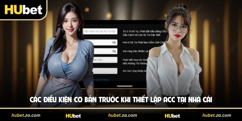 Các điều kiện cơ bản trước khi thiết lập acc tại nhà cái